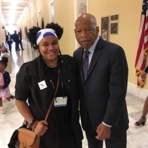 Briana Harper and Rep. John Lewis