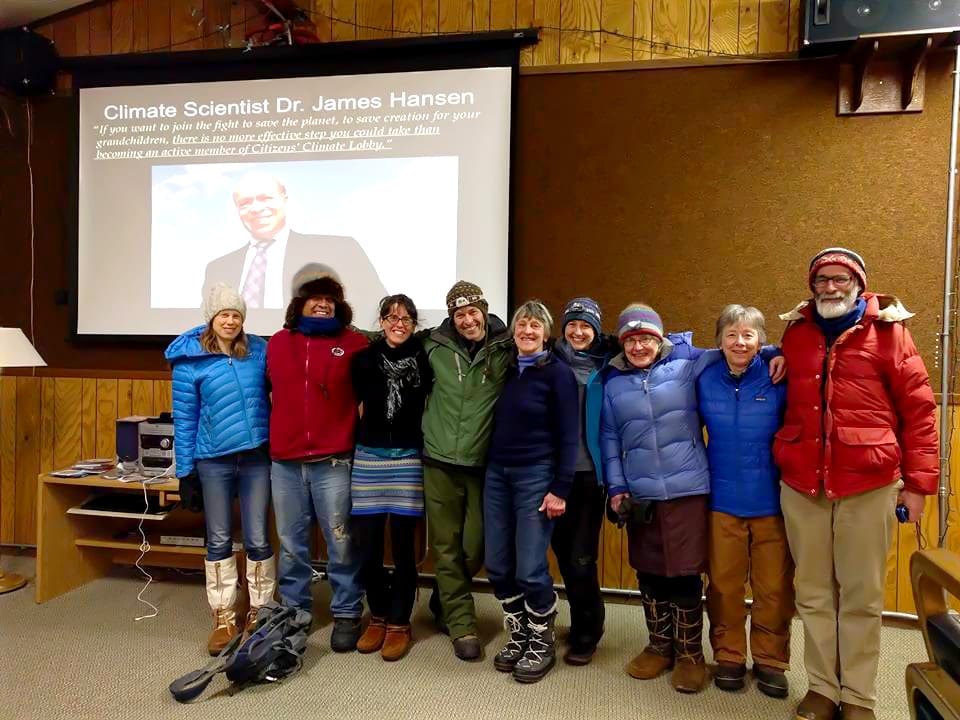 Citizens' Climate Lobby volunteers from the Anchorage chapter