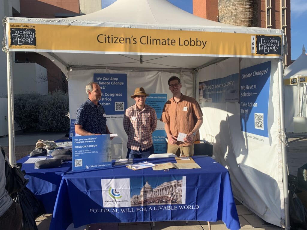 Citizens' Climate Lobby volunteers at the Tucson book fair