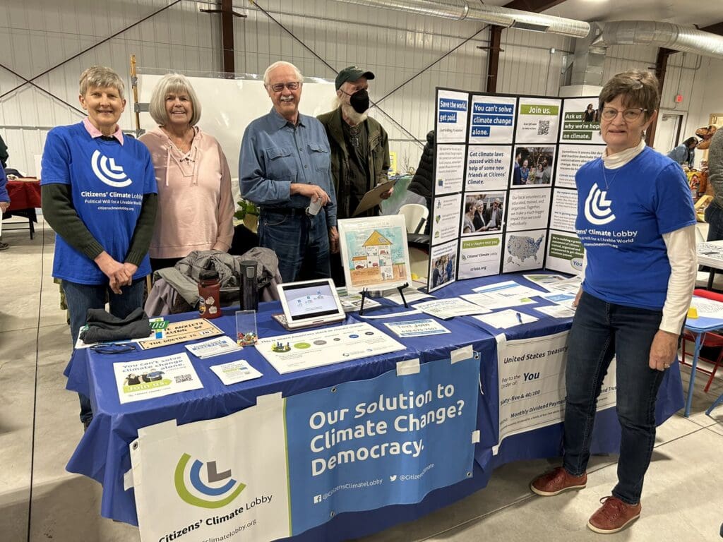 Citizens' Climate Lobby volunteers from the Northeast Iowa chapter