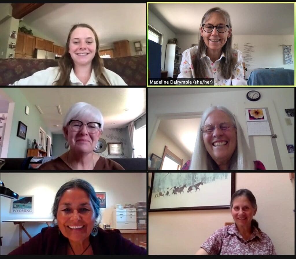 Wyoming Citizens' Climate Lobby volunteers on a video call